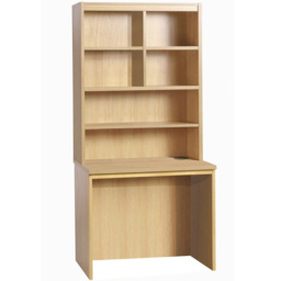 R White Cabinets Brown 6 Shelf Home Office Desk - thumbnail 2