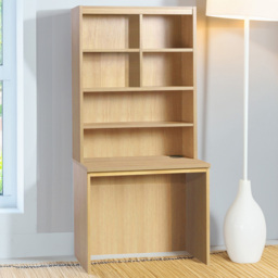 R White Cabinets Brown 6 Shelf Home Office Desk - thumbnail 1