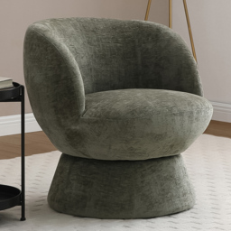 Tom Olive Chenille Swivel Accent Tub Chair - thumbnail 1