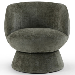 Tom Olive Chenille Swivel Accent Tub Chair - thumbnail 2