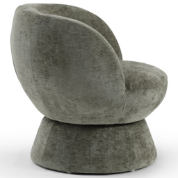 Tom Olive Chenille Swivel Accent Tub Chair - thumbnail 4