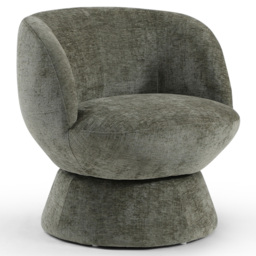 Tom Olive Chenille Swivel Accent Tub Chair - thumbnail 3