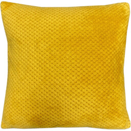 Jumbo Fleece Textured Cushion Ochre