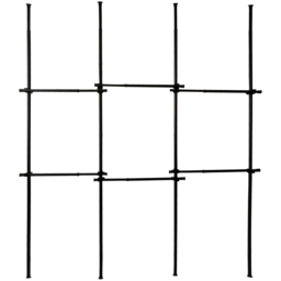 House of Home 2 Tier Triple Telescopic Hanging Rail Adjustable Black Wardrobe