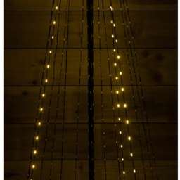 Samuel Alexander 140cm Pre-Lit White and Warm White LED Pyramid Christmas Cone Tree - thumbnail 4