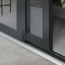 Spacepro Shaker 4 Door Graphite Frame Mirror Sliding Wardrobe Kit 2898mm - thumbnail 4