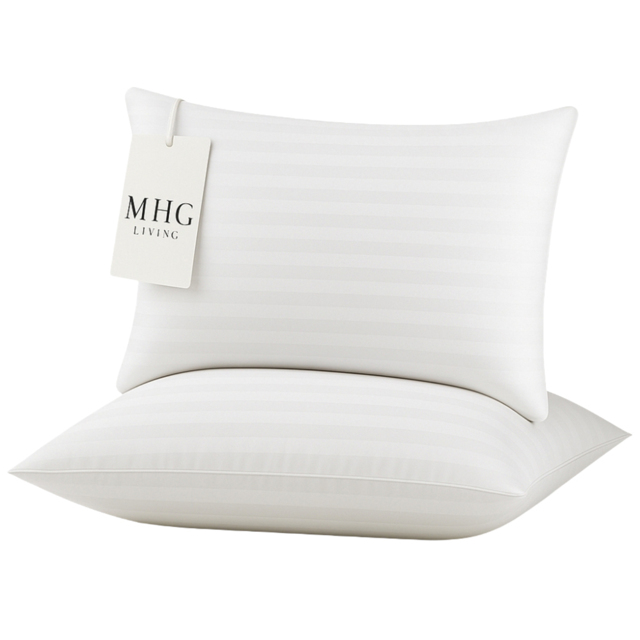 MHG Living Soft Medium Striped Microfibre Pillow - image 1
