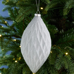 Angel Whispers Blue Large Icy Droplet Christmas Decoration - thumbnail 3