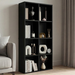 Vida Designs Black 8 Shelf Cube Storage Unit - thumbnail 1