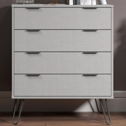 Augusta 4 Drawer Grey Chest of Drawers - thumbnail 1