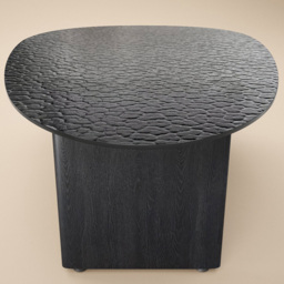SOLACE+CO Emil Black Glass Oval Coffee Table - thumbnail 3