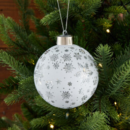 LED Snowflake Bauble White - thumbnail 2