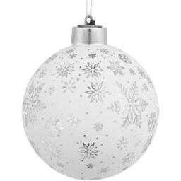 LED Snowflake Bauble White - thumbnail 1