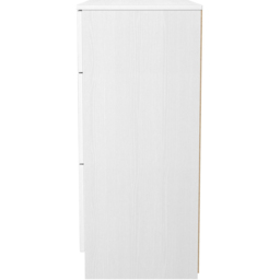 Crowndale Dorset 3 Drawer Signature White Deep Chest of Drawers Ready Assembled - thumbnail 3