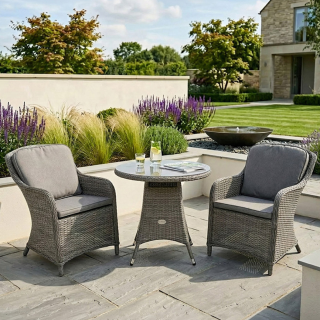 Royalcraft Paris 2 Seater Imperial Bistro Set Grey - image 1