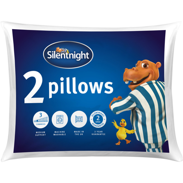 Silentnight White Hollowfibre Pillow 2 Pack - image 1