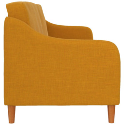 Dorel Jasper 3 Seater Mustard Linen Sprung Sofa Bed - thumbnail 4