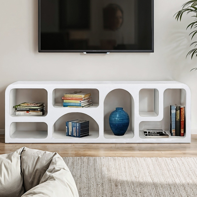 IH Design Udaipur 7 Shelf Wood Large TV Cabinet - image 1