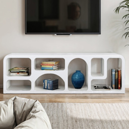 IH Design Udaipur 7 Shelf Wood Large TV Cabinet
