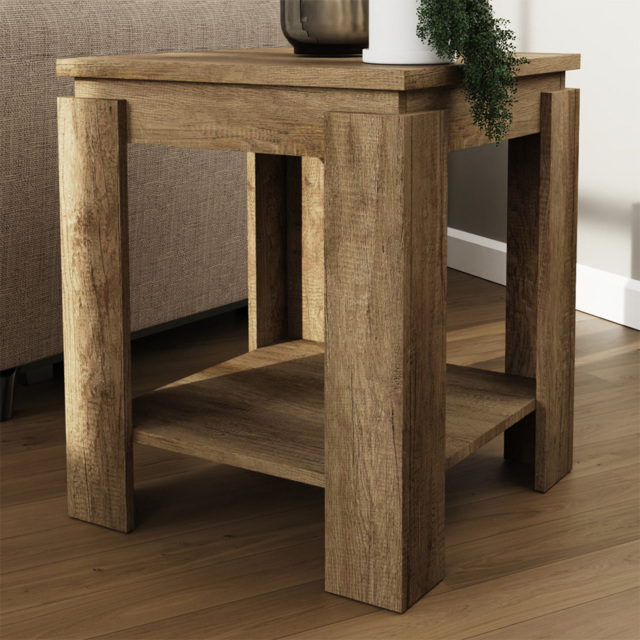 GFW Canyon Oak Grey Lamp Table - image 1