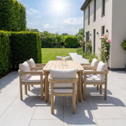 Artemis Home Sundrift Teak 6 Seater Garden Dining Set - thumbnail 4