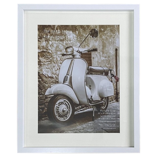 The Port. Co Gallery White 16 x 12 inch Mounted Box Photo Frame