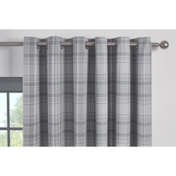 Divante Hatfield Check Grey Blackout Curtains 183 x 168cm - thumbnail 3