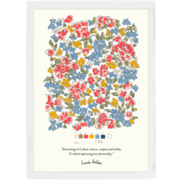 Laura Ashley Northrop Bloom White Frame Wall Art 50 x 70cm
