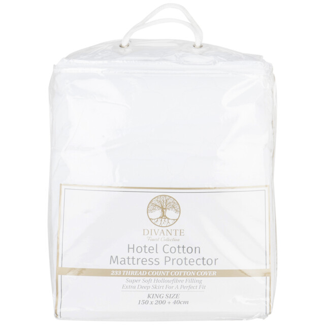 Divante King Size White Hotel Mattress Protector