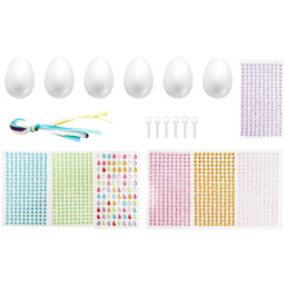 Make Your Own Gem Mosaic Hanging Eggs Kit - thumbnail 3