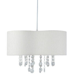 Elspeth Jewel Droplet Shade - White - thumbnail 1
