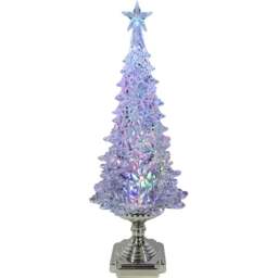 Clear Spinning LED Christmas Tree 2 Pack - thumbnail 2