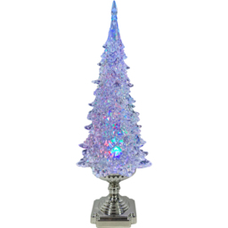 Clear Spinning LED Christmas Tree 2 Pack - thumbnail 4