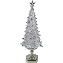 Clear Spinning LED Christmas Tree 2 Pack - thumbnail 3