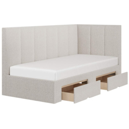 Flair Harley Beige Boucle Bed Frame with Storage - thumbnail 3