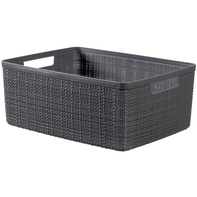 Curver Deep Shadow Jute Design Storage Basket 4.5L - image 1