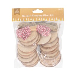 All I Want For Christmas Natural Wooden Hanging Disc Kit - thumbnail 1