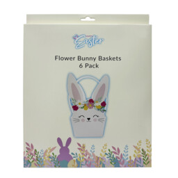 Pack of 6 Flower Bunny Baskets - Multicolour - thumbnail 3