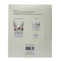 Pack of 6 Flower Bunny Baskets - Multicolour - thumbnail 4