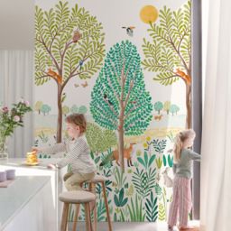 Grandeco Grena Nursery 3 Lane Wall Mural - thumbnail 1