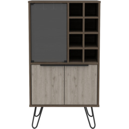 Core Products Nevada 3 Doors Smoke Oak Mirrored Wine Cabinet - thumbnail 3