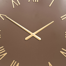 Round Numeral Wall Clock Mocha - thumbnail 2