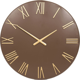 Round Numeral Wall Clock Mocha