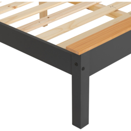 Seconique Monaco Double Grey and Oak Effect Low End Bed - thumbnail 3