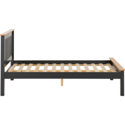Seconique Monaco Double Grey and Oak Effect Low End Bed - thumbnail 4