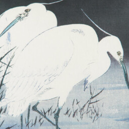 Ohara Kohson Oriental Cranes Cushion - Multicolour - thumbnail 4