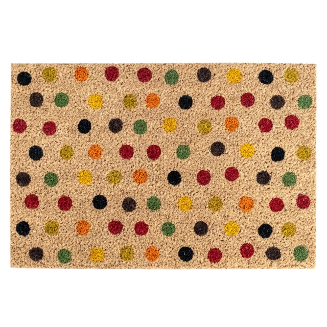 Autumn Spot PVC Backed Coir Doormat - 40 x 60cm
