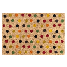 Autumn Spot PVC Backed Coir Doormat - 40 x 60cm - thumbnail 1