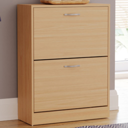 VIDA DESIGNS Pine Effect 2 Drawer Shoe Cabinet