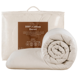 MHG Living White Double Spring Summer Cotton Duvet 4.5 Tog - thumbnail 1